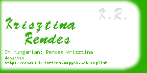 krisztina rendes business card